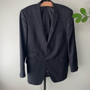 Moores Haines & Bonner Wool Blend Plaid Sports Coat Blazer Suit Jacket Mens 42R